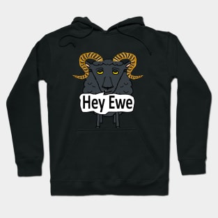 Hey Ewe Funny Sheep Pun Hoodie